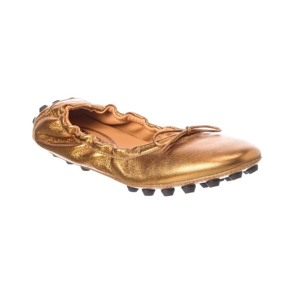 Tod’S Leather Ballet Flat, Gold